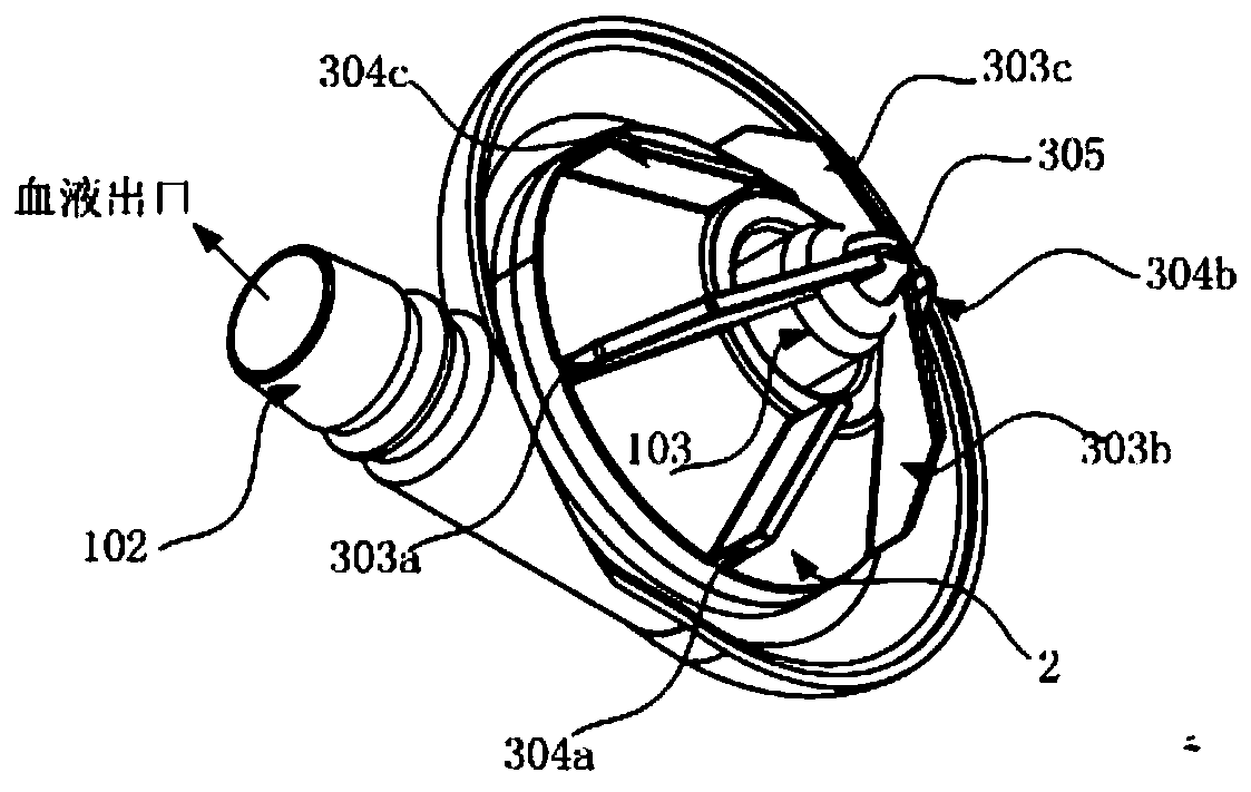 Volute pump head for artificial heart, artificial heart pump and (extracorporeal membrane oxygenation) equipment