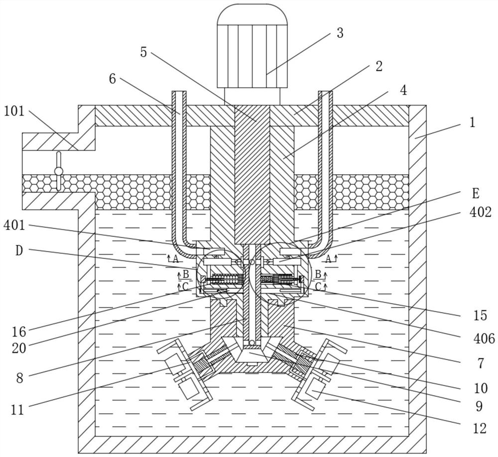 Double-head mechanical stirring type flotation machine