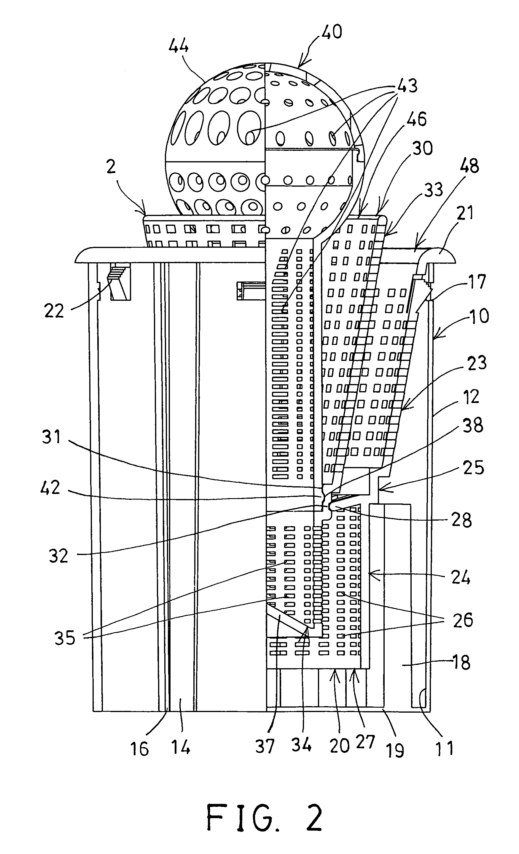 Acoustic absorbing device