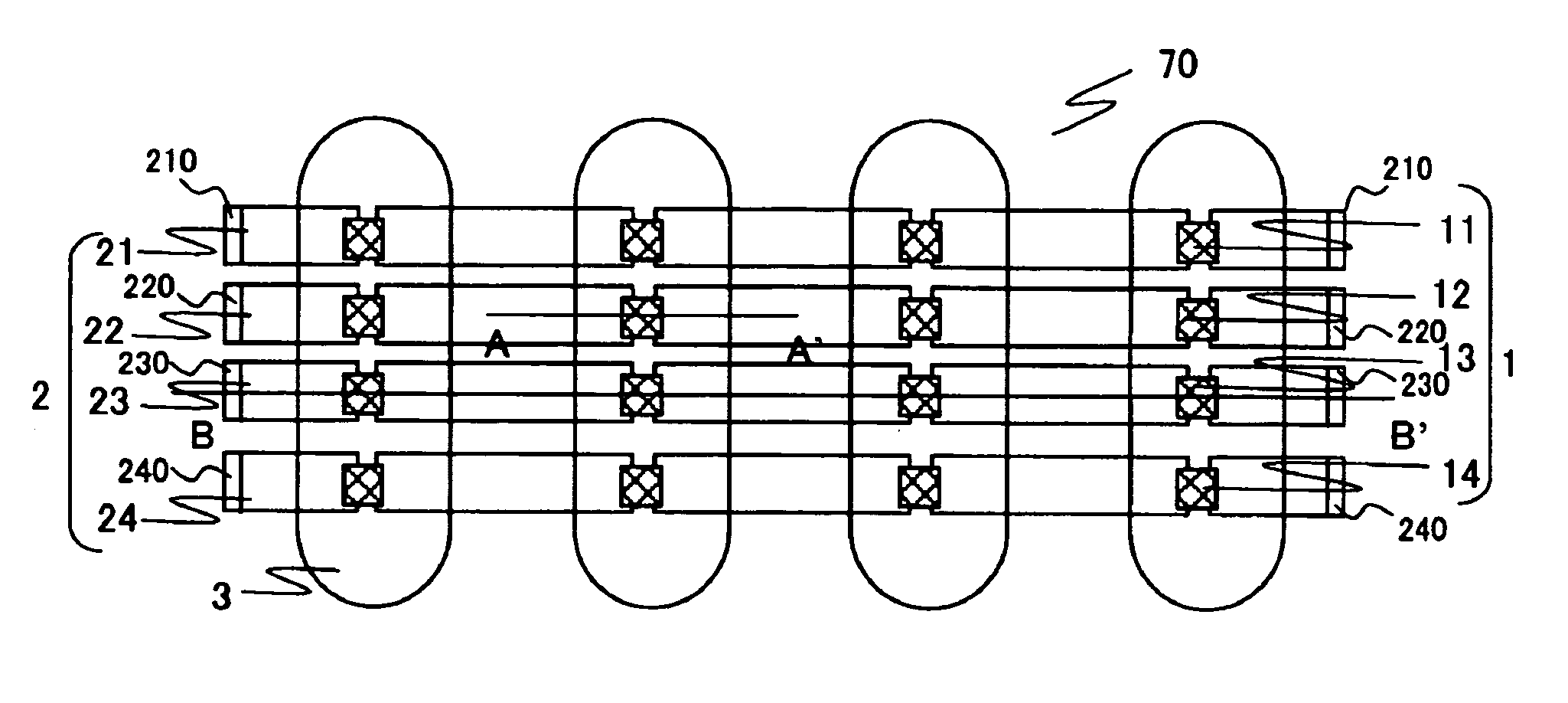 Lighting source unit, illuminating apparatus using the same and display apparatus using the same