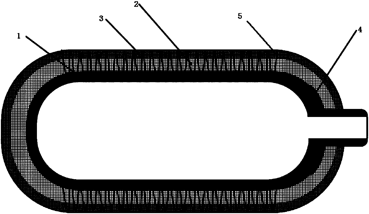 Three-dimensionally braided pressure gas bottle and preparation method thereof