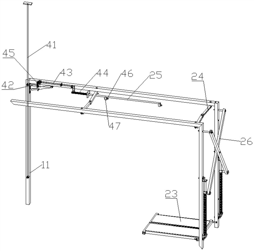 Single-climbing aluminum alloy folding outdoor escape ladder