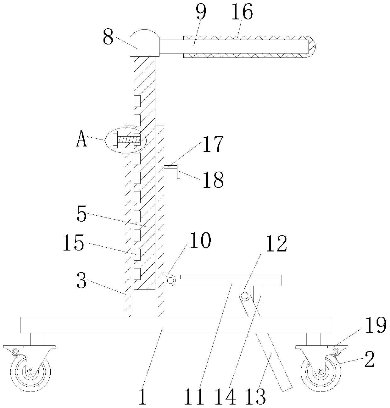 Walking assisted type rehabilitation training instrument