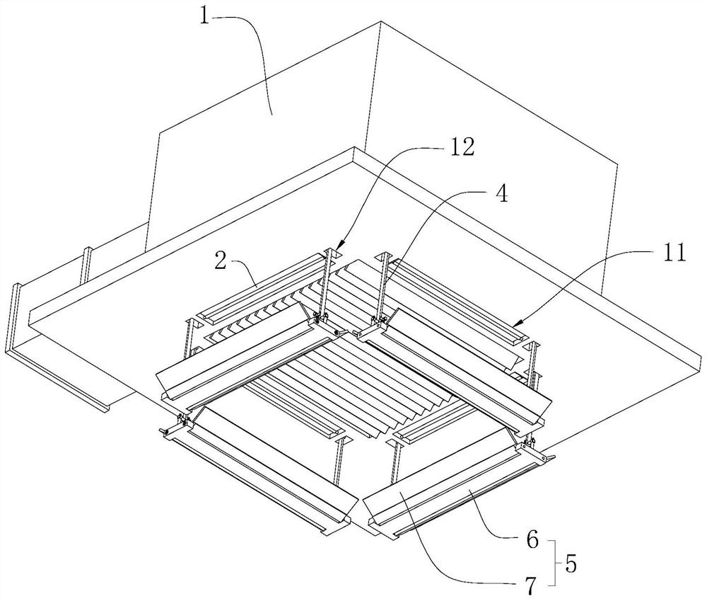 A central air conditioner with controllable wind direction