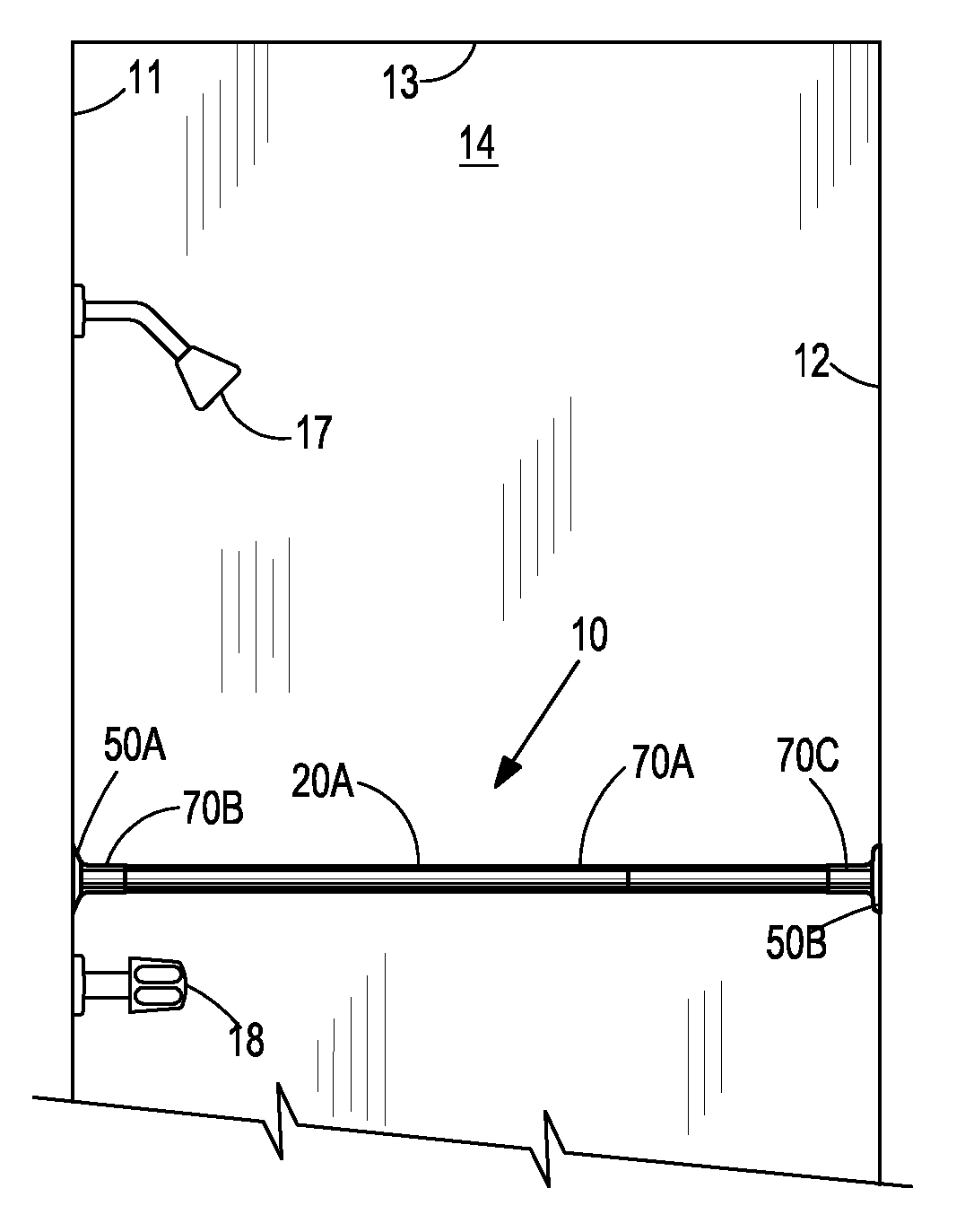 Telescoping support bar