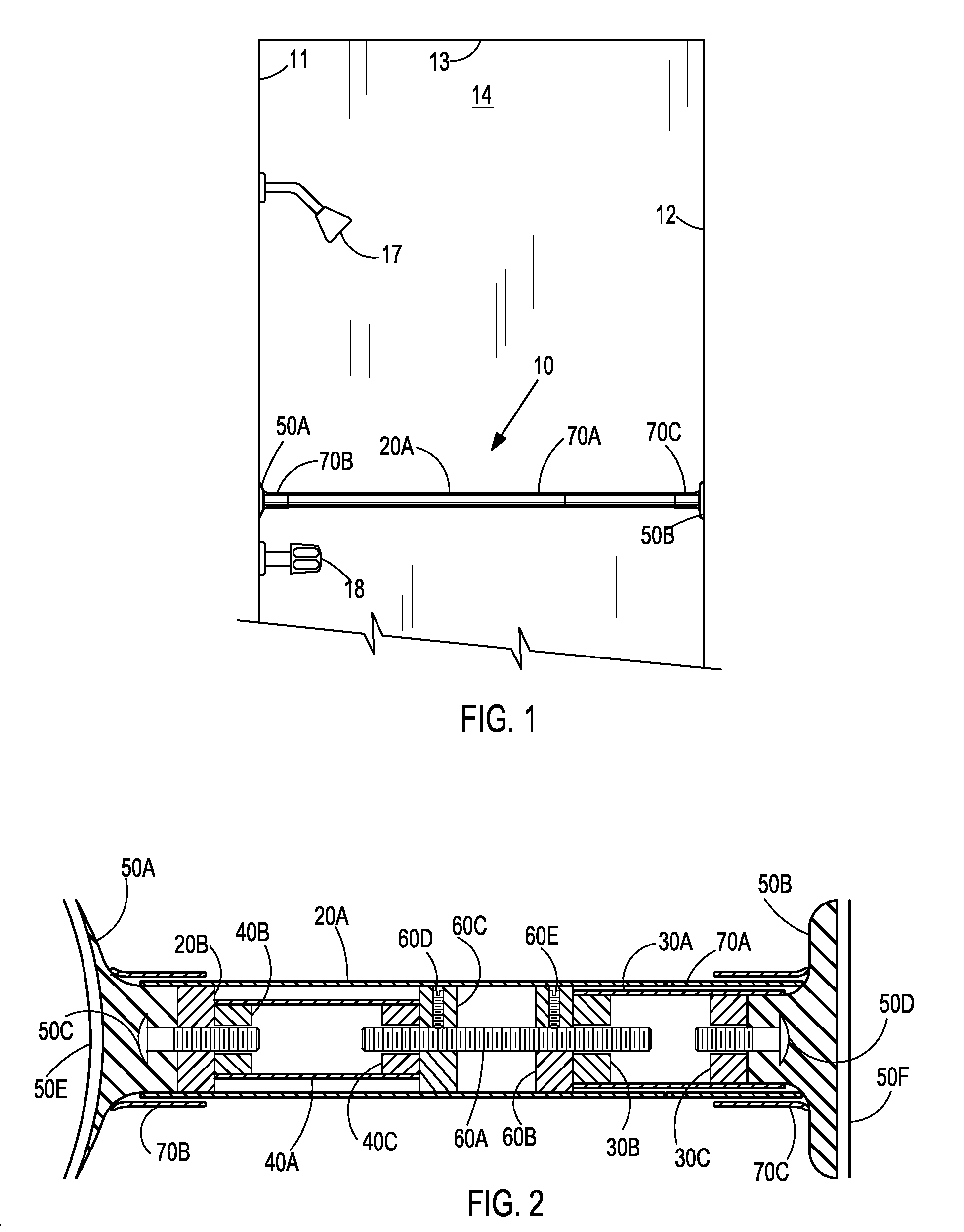 Telescoping support bar