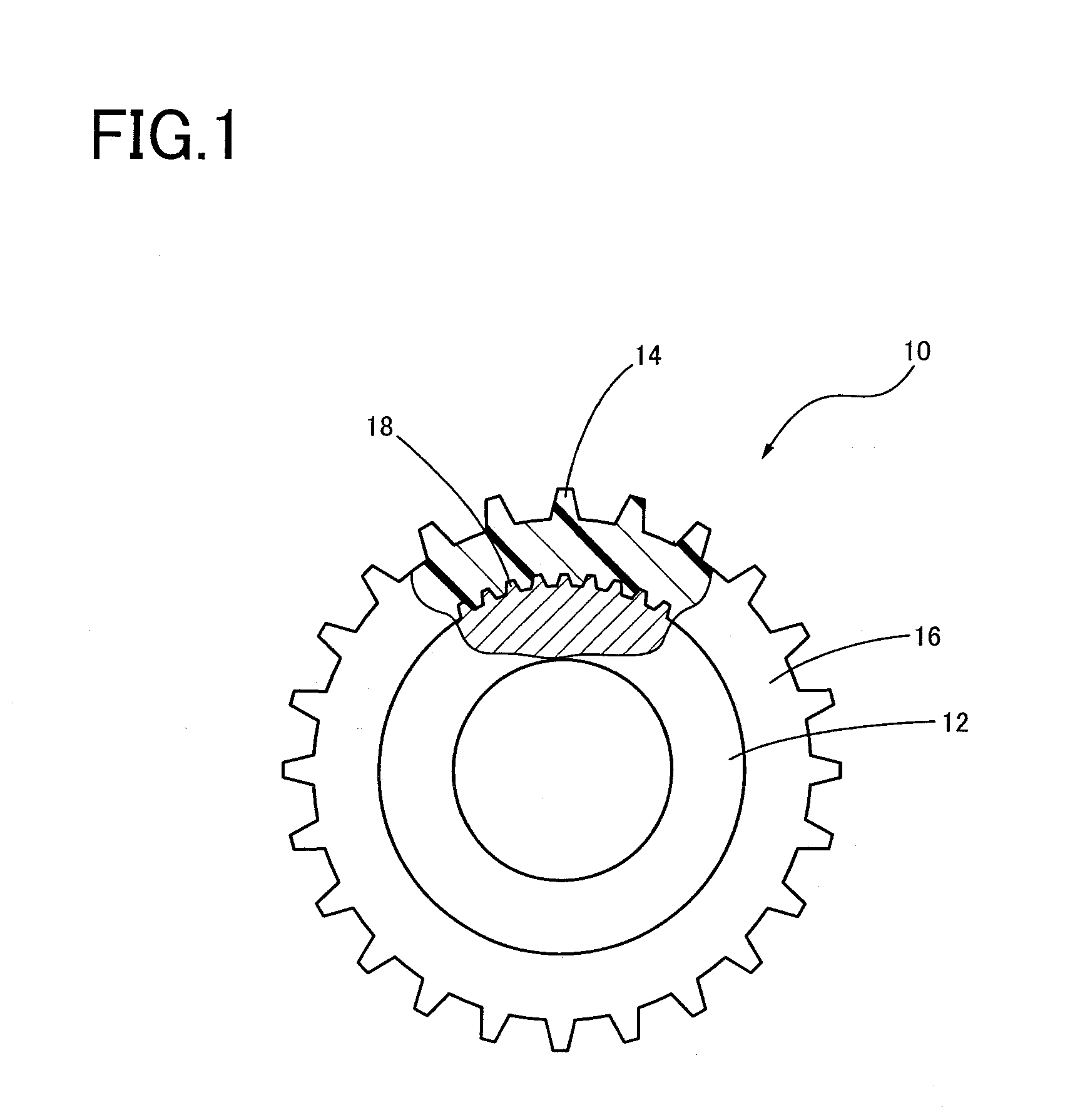 Resin gear for electric power steering apparatus and electric power steering apparatus equipped with the same