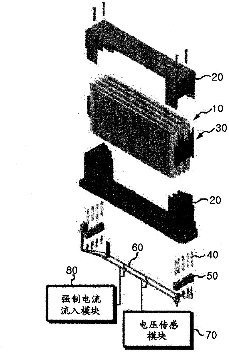 Contact pad for sensing the voltage of a cell module assembly, and cell module assembly