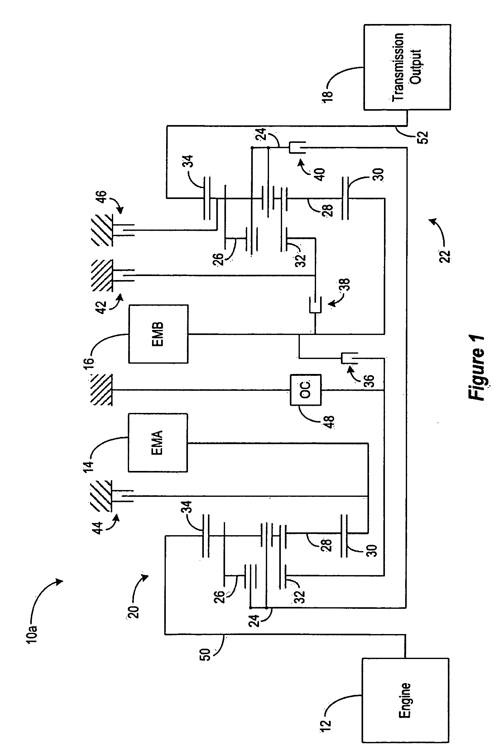 Semi-power split hybrid transmission with multiple modes and fixed gears