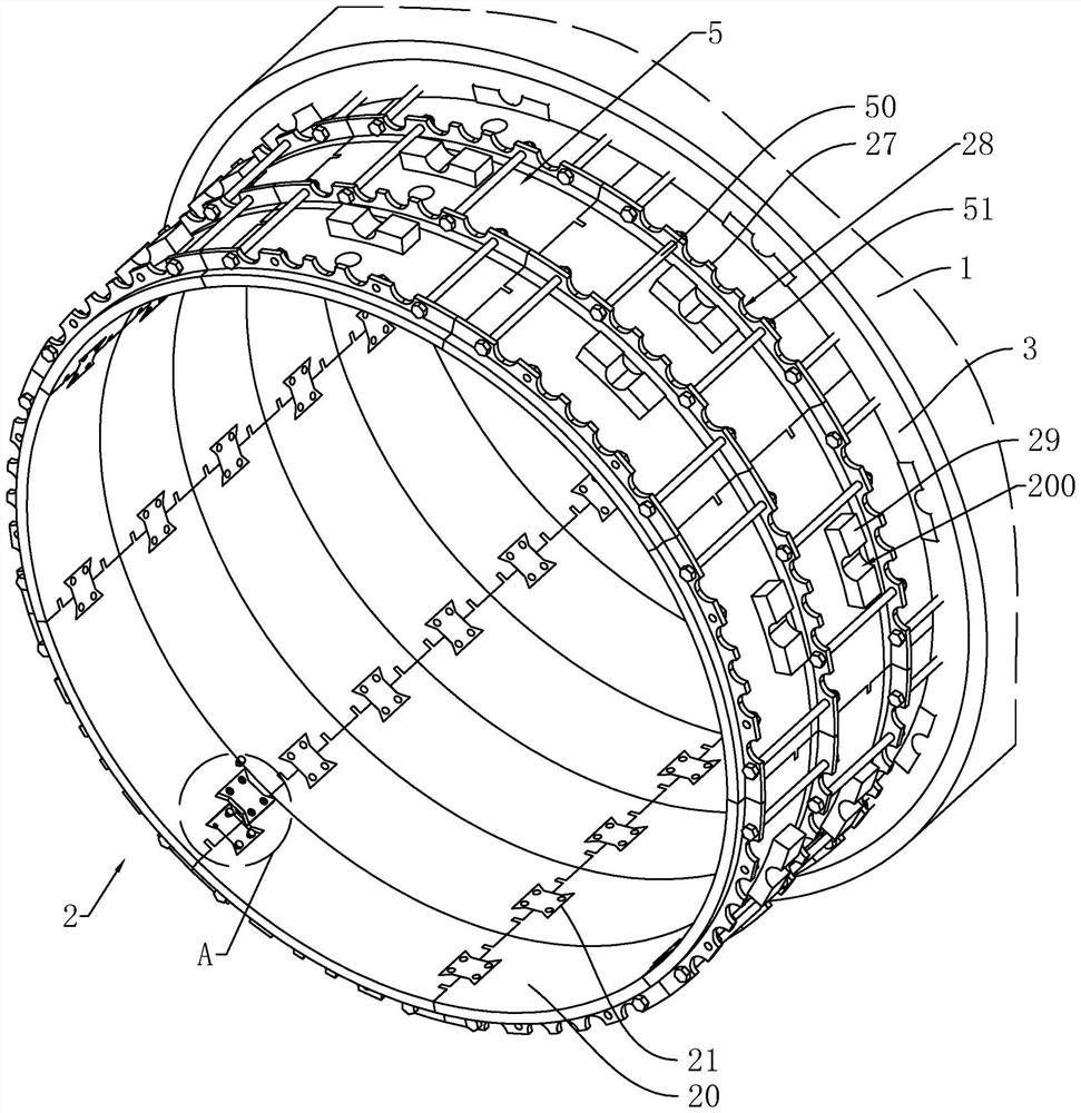 Repair device for large-diameter drainage pipes