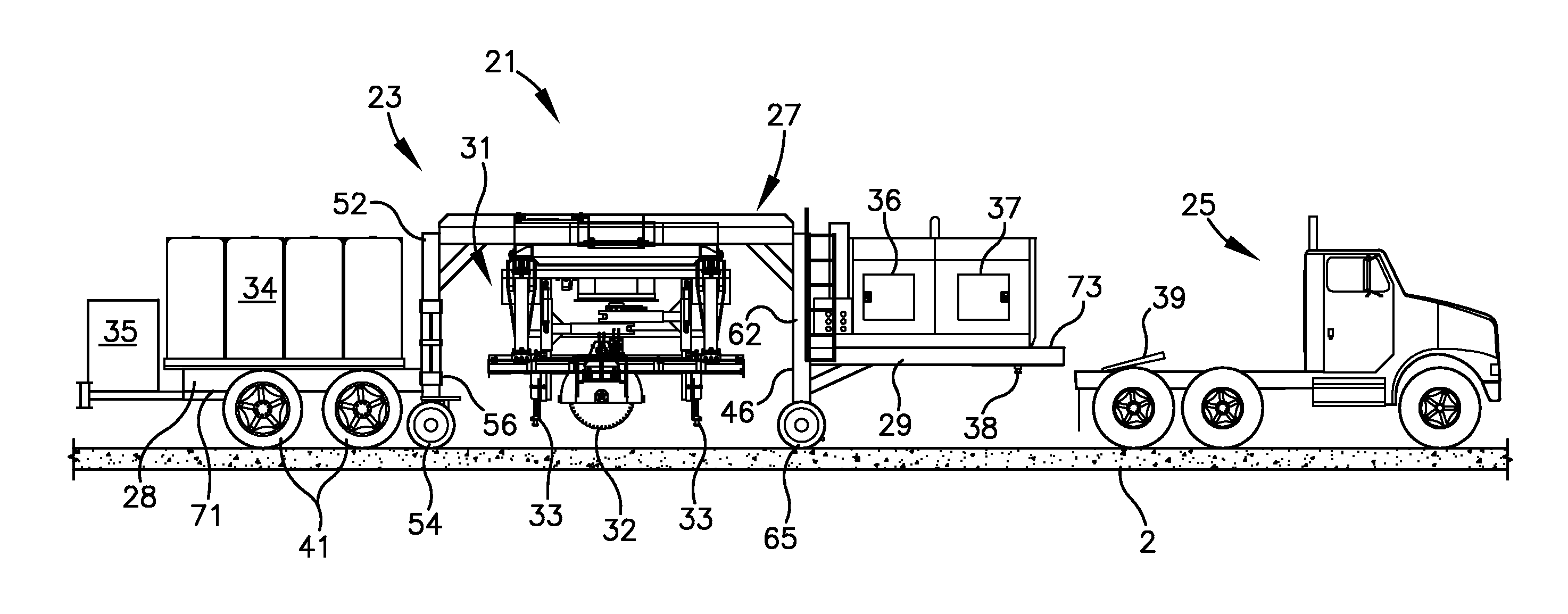 Saw and drill machine for paved slabs