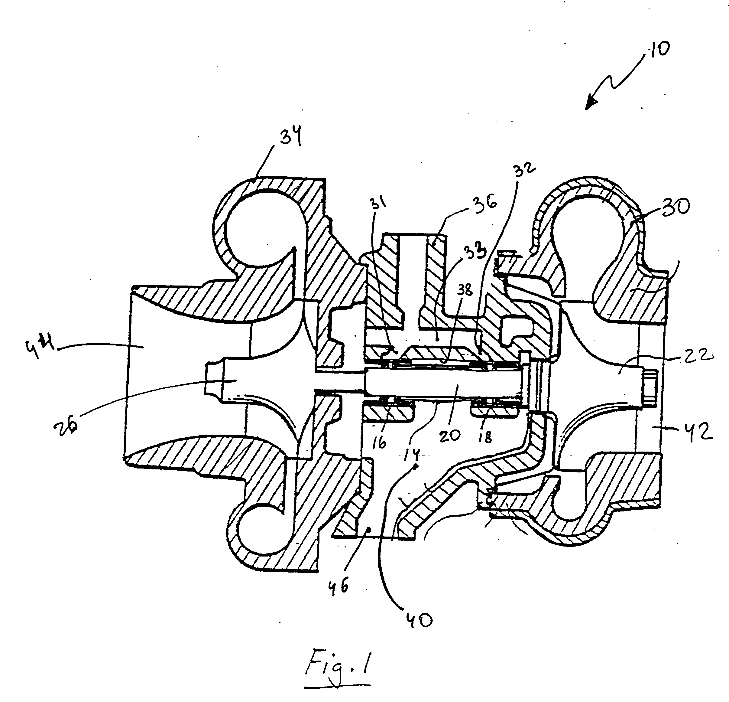 Bearing system for a turbocharger