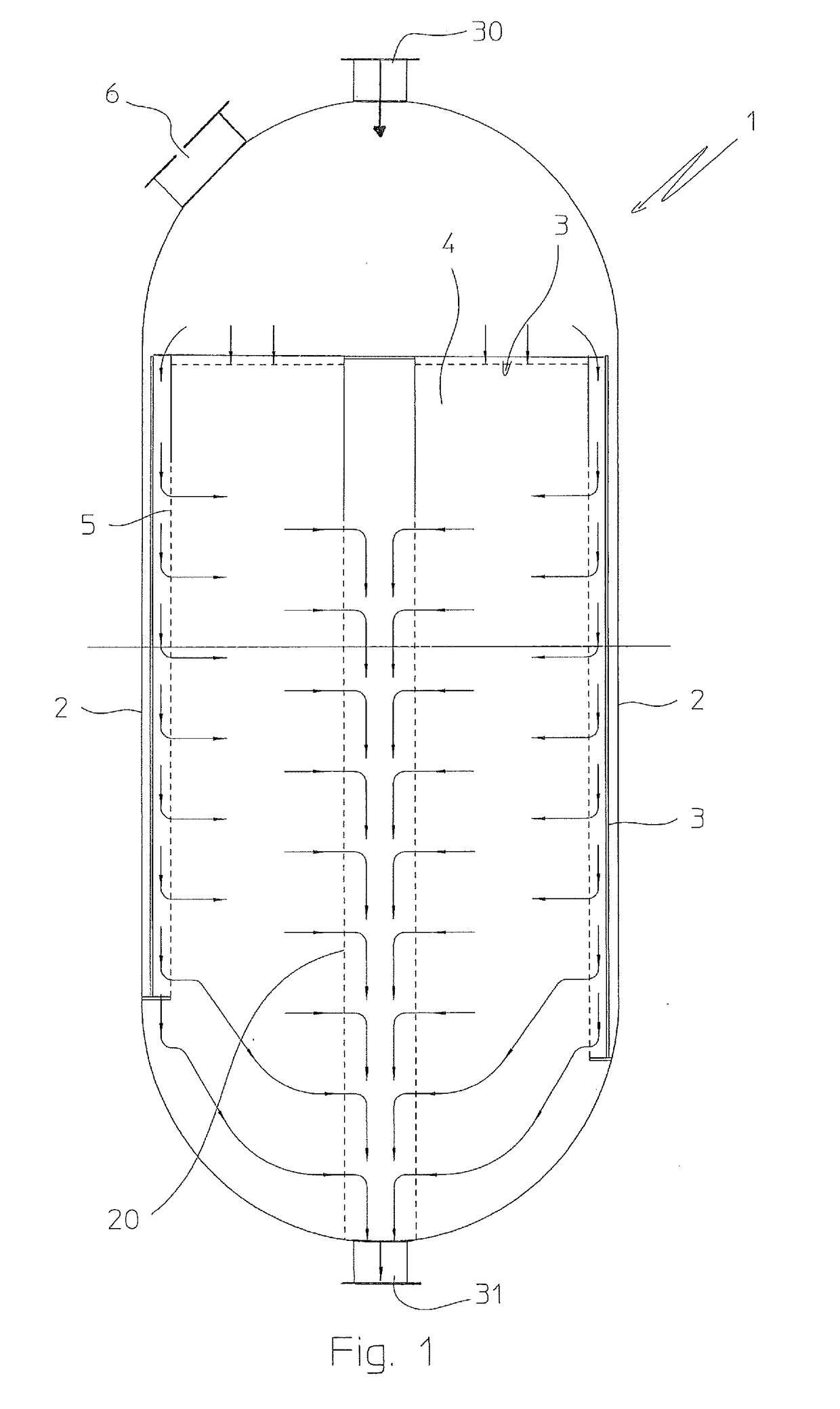 Method for realizing internal walls of catalytic reactors