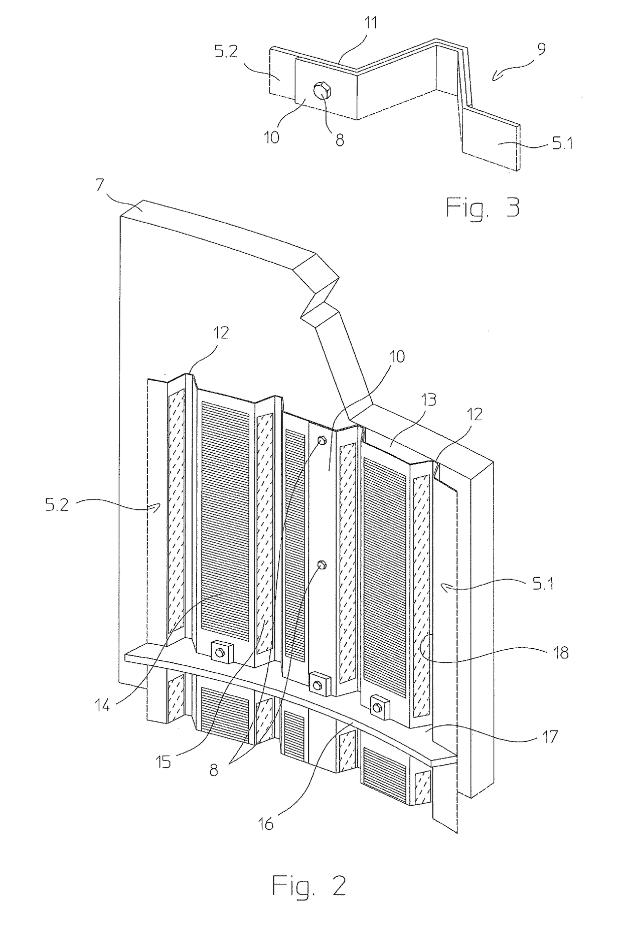 Method for realizing internal walls of catalytic reactors