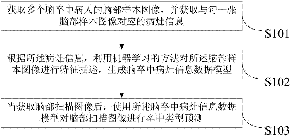 Cerebral apoplexy type prediction method and device