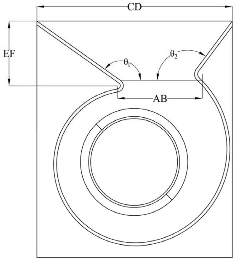 Low-wind-resistance volute and range hood