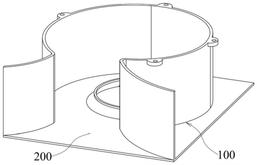 Low-wind-resistance volute and range hood