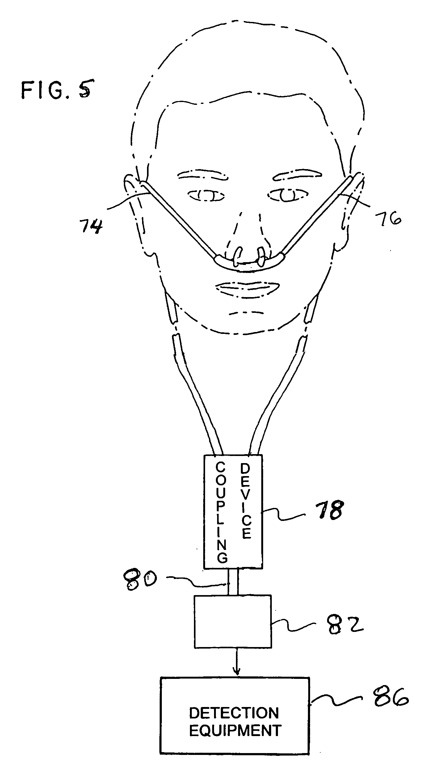 Nasal cannula for acquiring breathing information