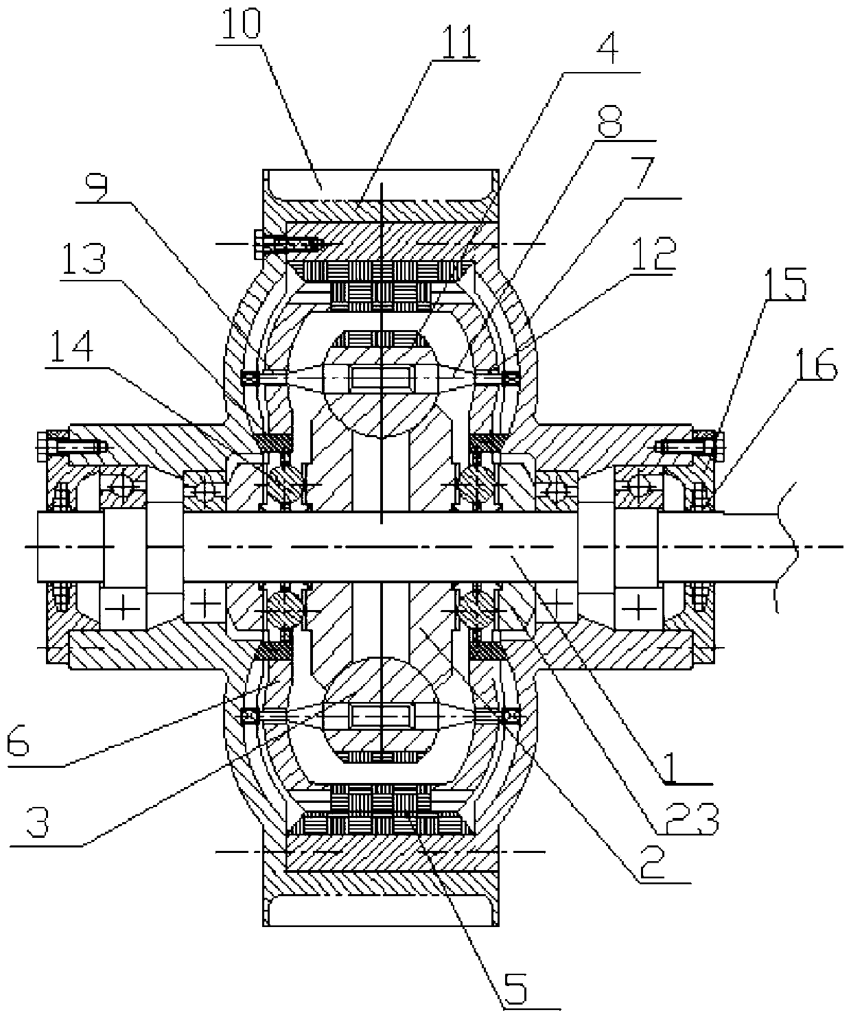 Lightweight structure for automobile wheel hub motor