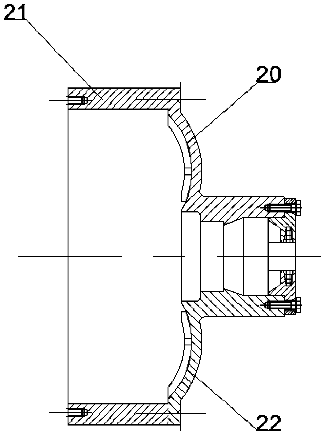 Lightweight structure for automobile wheel hub motor