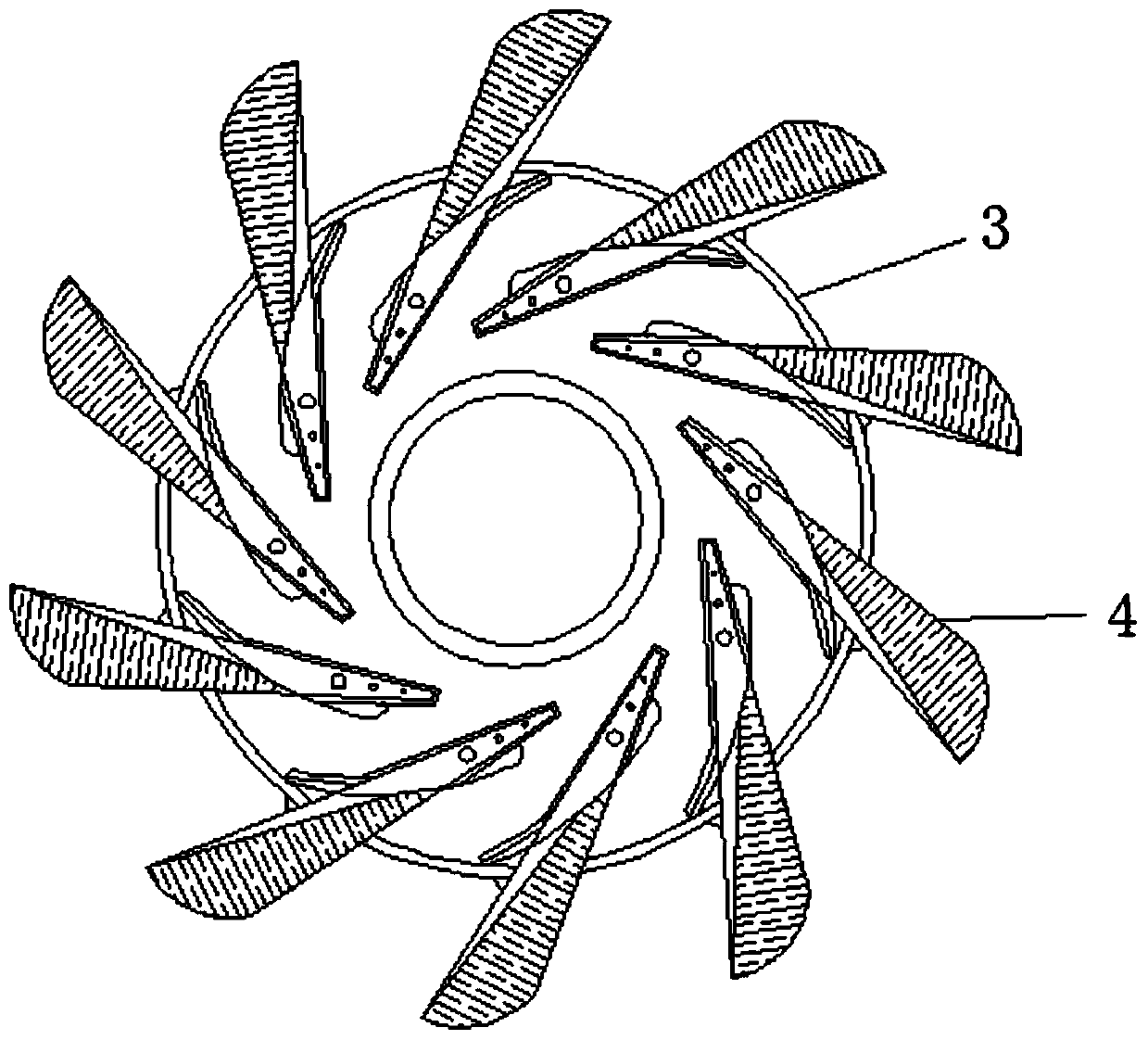 Efficient hydroelectric power generation equipment capable of automatically increasing flow force of water flow