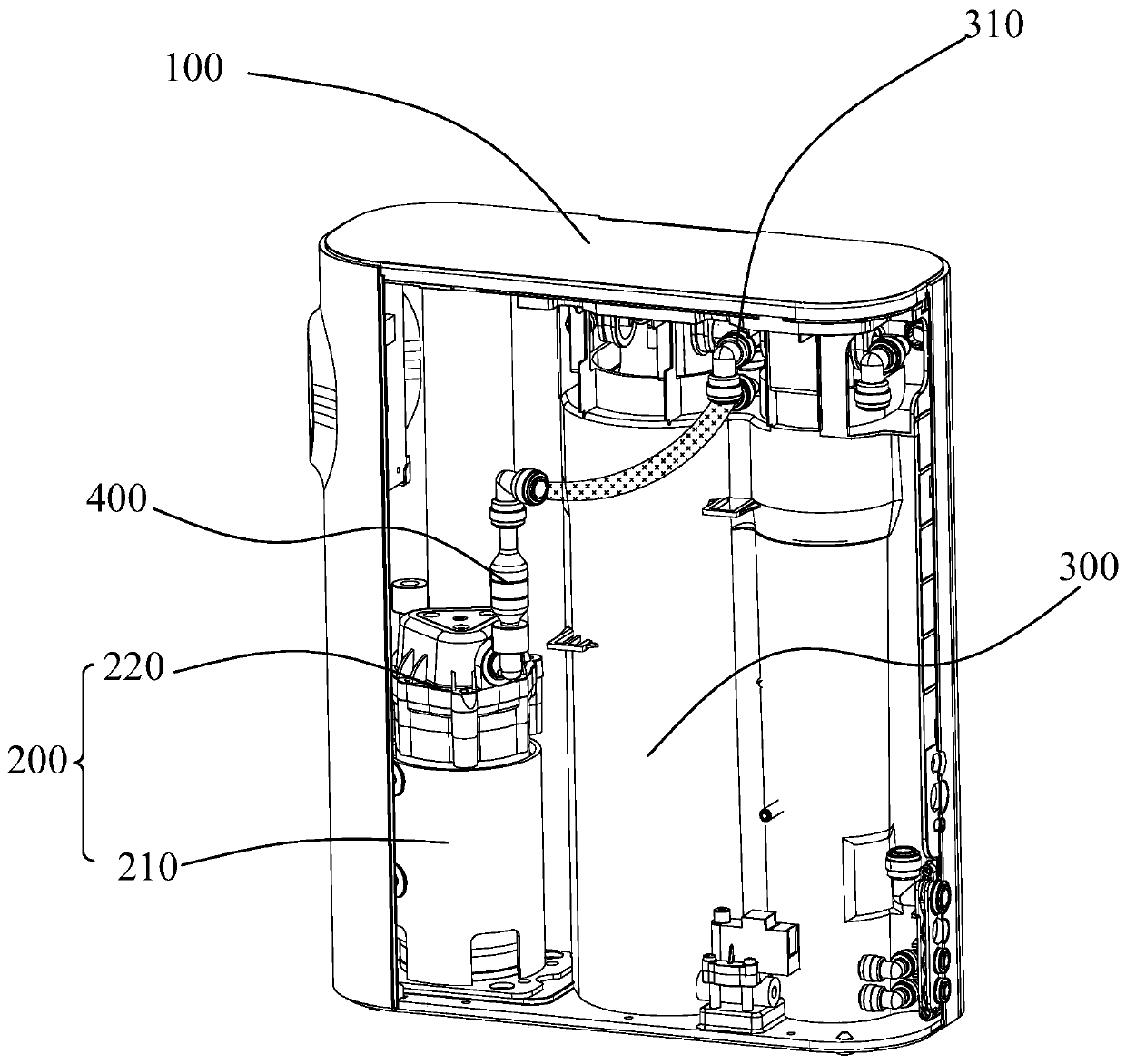 Water purifier with good noise reduction effect