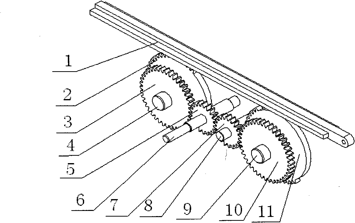 Transmission speed change device