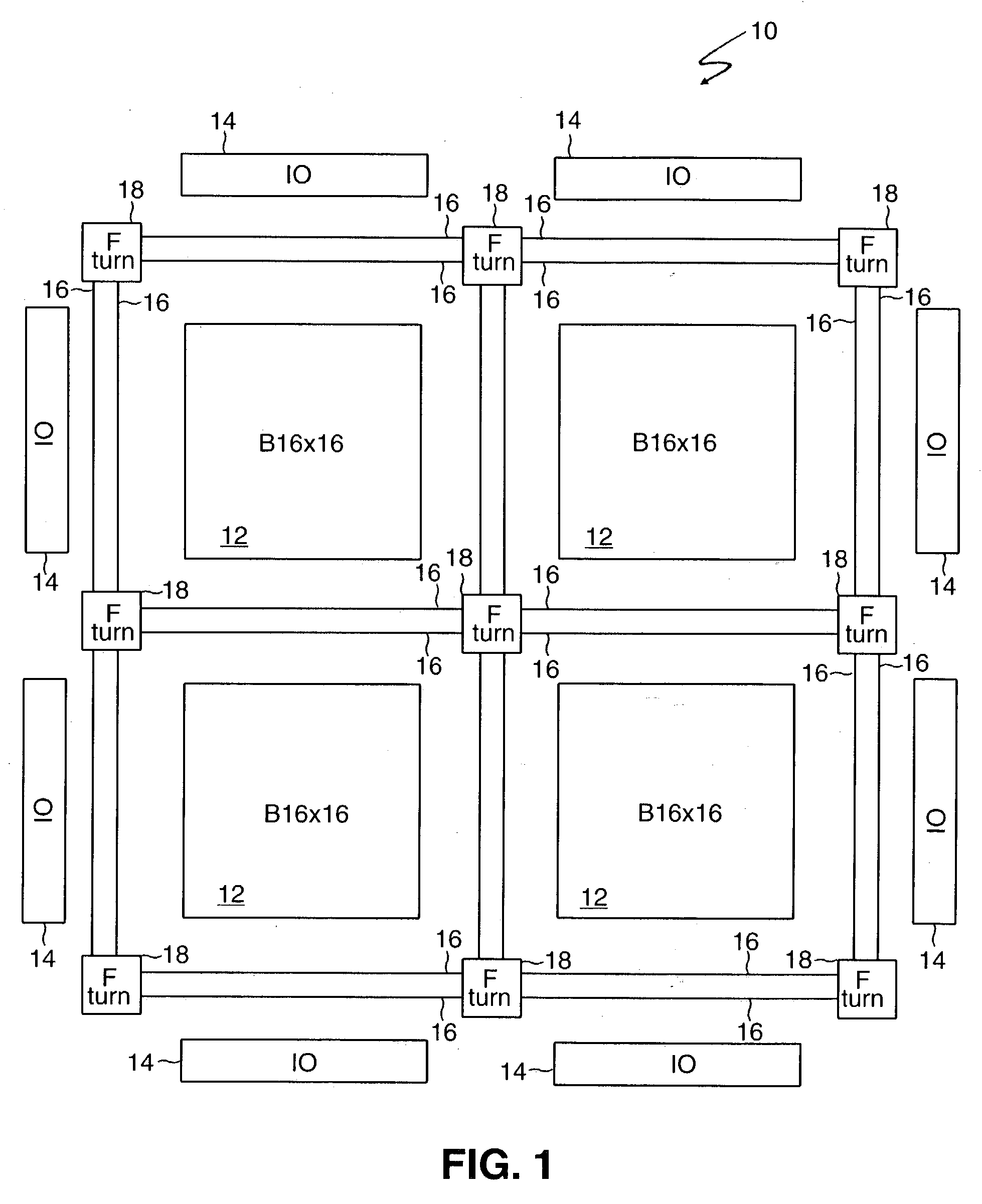 Turn architecture for routing resources in a field programmable gate array