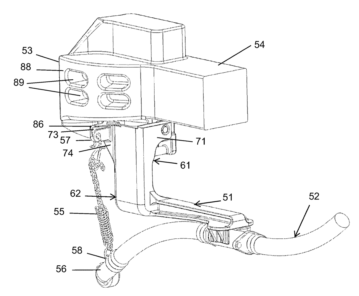 Air brake hose support bracket