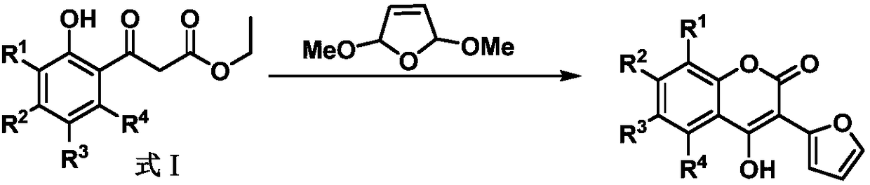 3-(2-furan)-4-hydroxycoumarin compound, preparation method thereof and application of anti-plant fungus