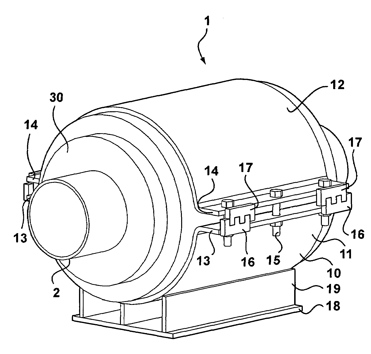 Cryogenic clamp-on pipe anchor