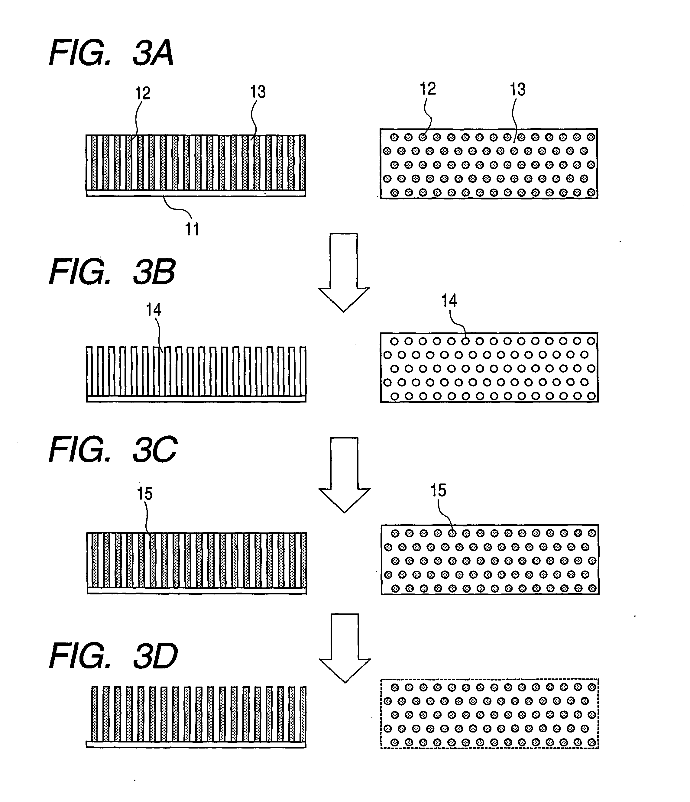 Columnar structured material, electrode having columnar structured material, and production method therefor