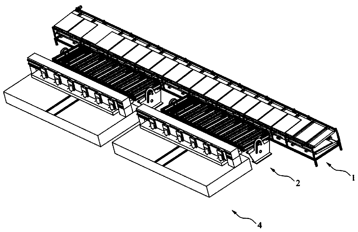 A loading and unloading device and production line