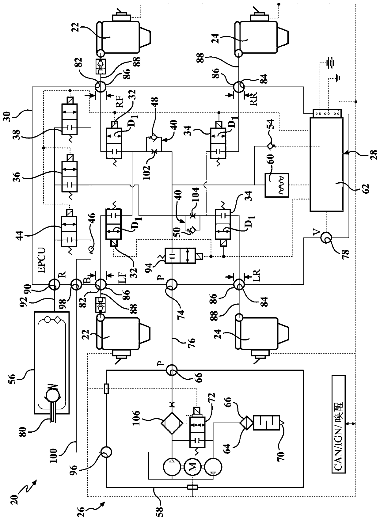 Parallel leveling system for vehicles