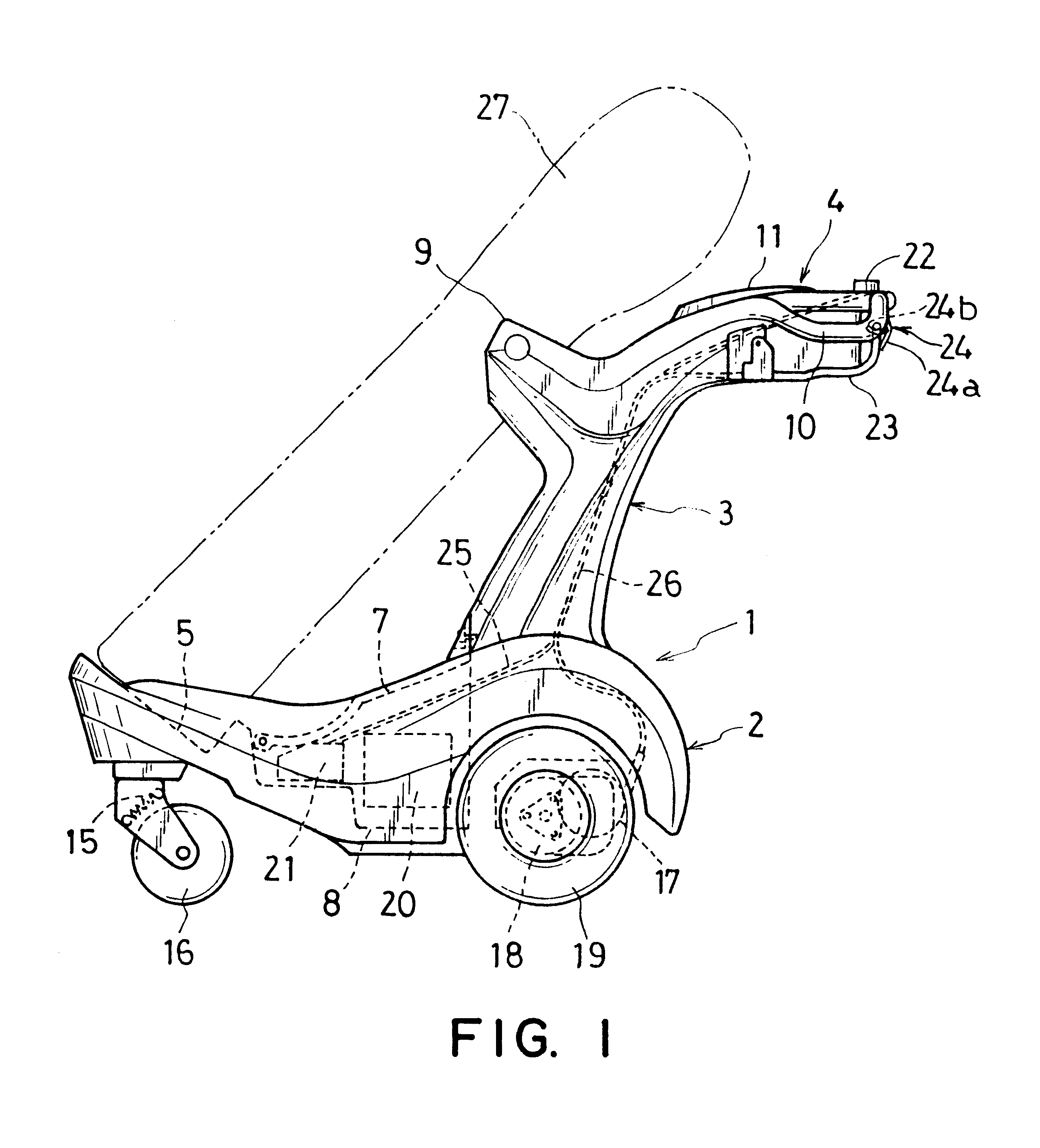 Electric one-bag golf cart