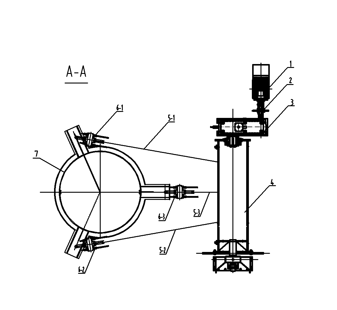 Three-pivot chute lifting appliance for ship loader