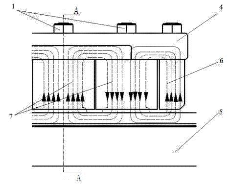 Electromagnetic type magnetic rail brake