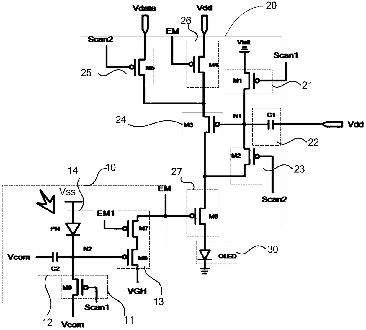 A pixel circuit, its driving method, and a display device