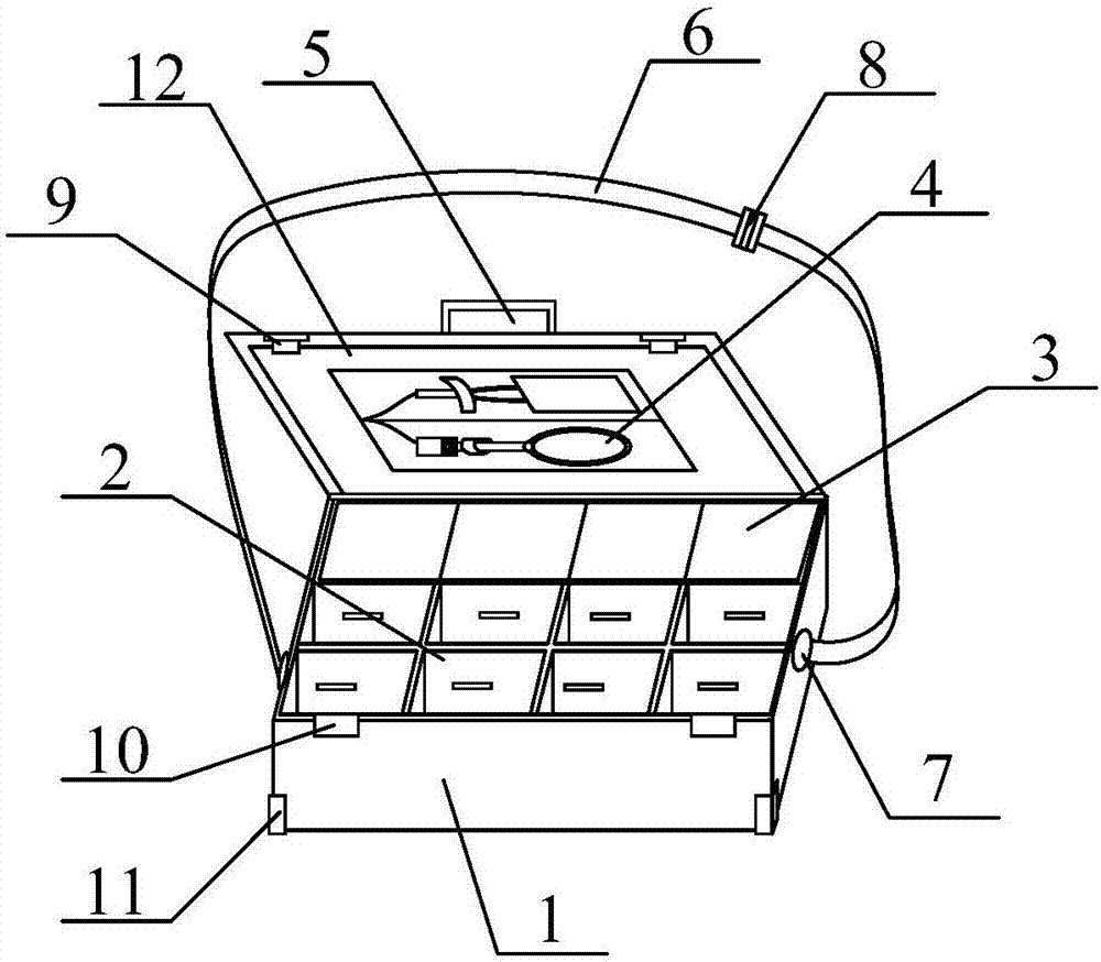 Portable multifunctional electronic component storage box