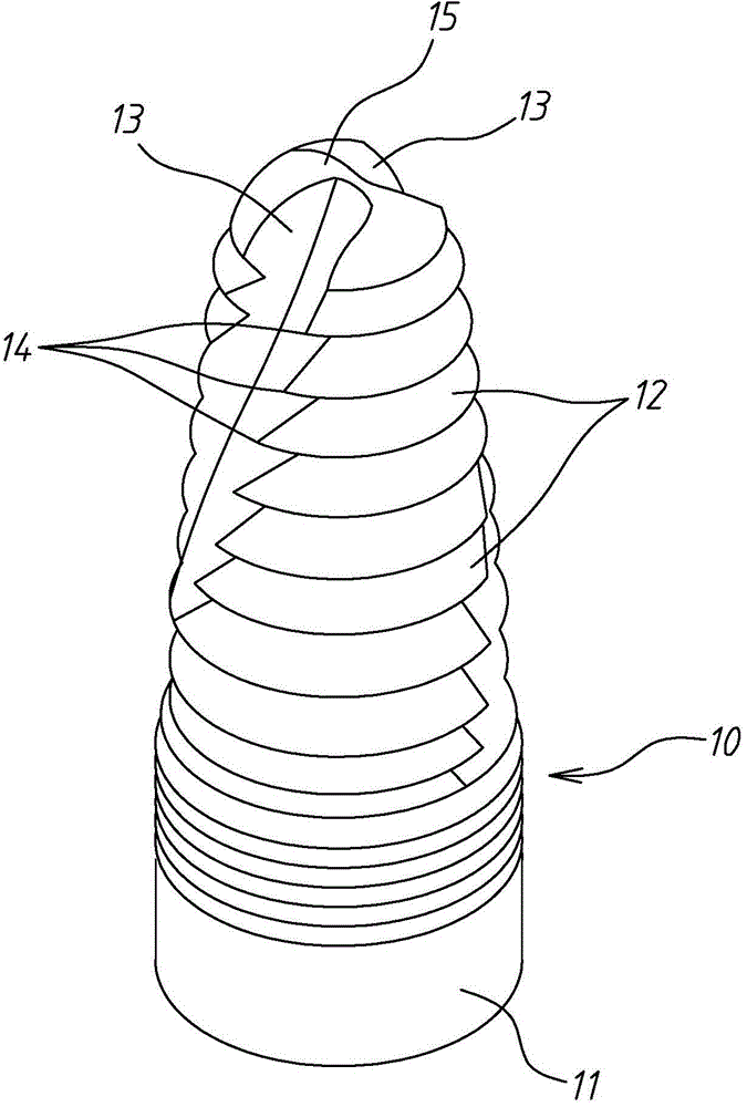 Multi-sized dental implant body general spiral pushing structure