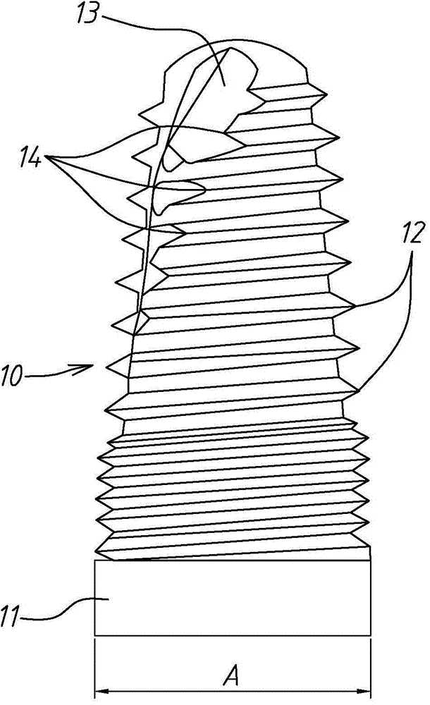 Multi-sized dental implant body general spiral pushing structure