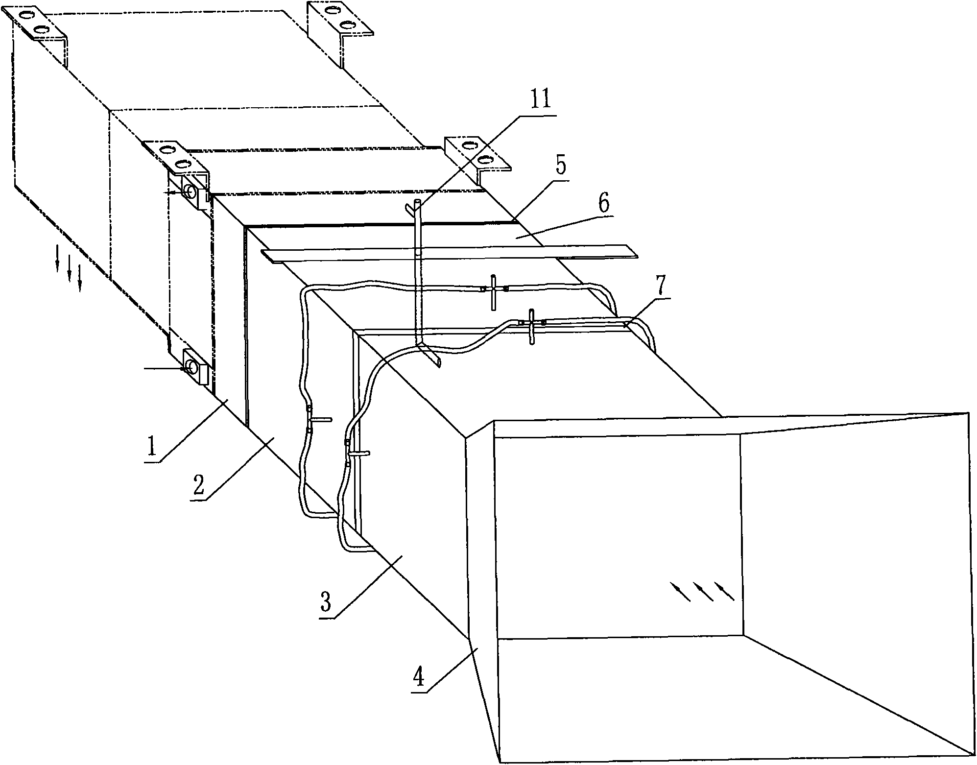 Air test system used for service test of cooling device