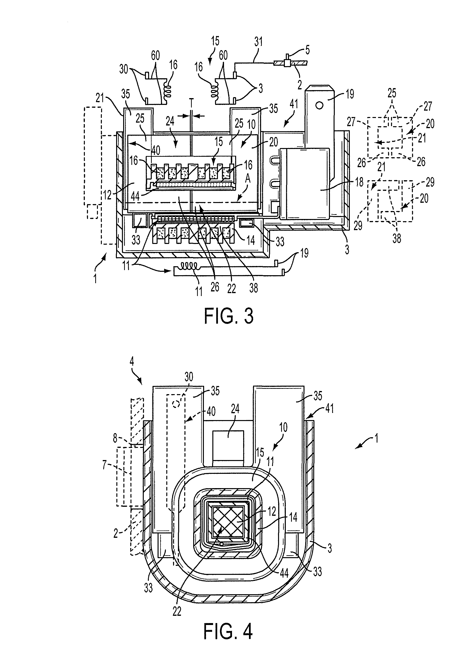 High efficiency gas lighting device for an electric household appliance