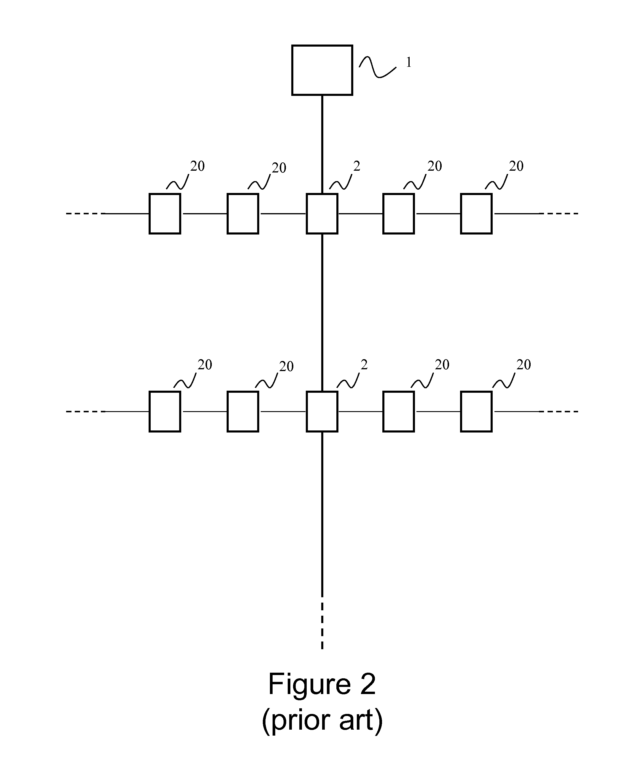 Digital seismic sensor and acquisition device adapted to be connected together via a two-conductor line