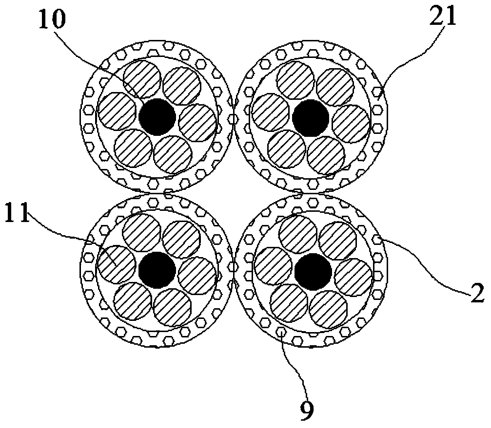 Weather-resistant flexible data cable for communication