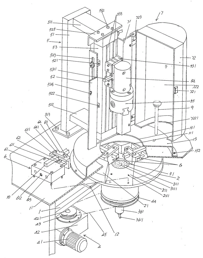 Automatic polishing device of punch for glass die