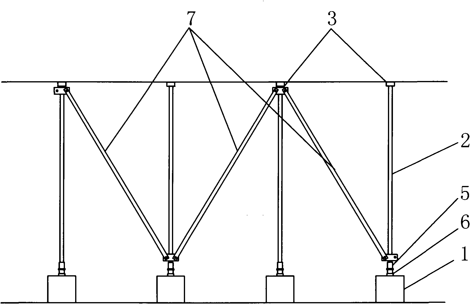 Hydraulic fan-shaped support system for controlling steel frame deformation in tunnel construction