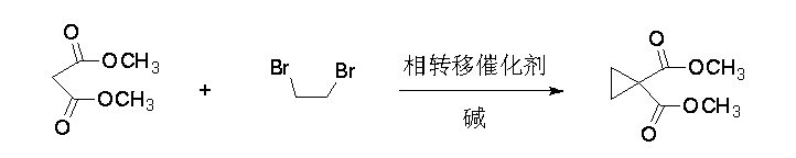 Synthetic process of 1, 1-cyclopropane dicarboxylic acid dimethyl ester