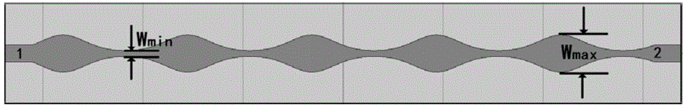 Sine windowing electromagnetism band gap band-stop filter