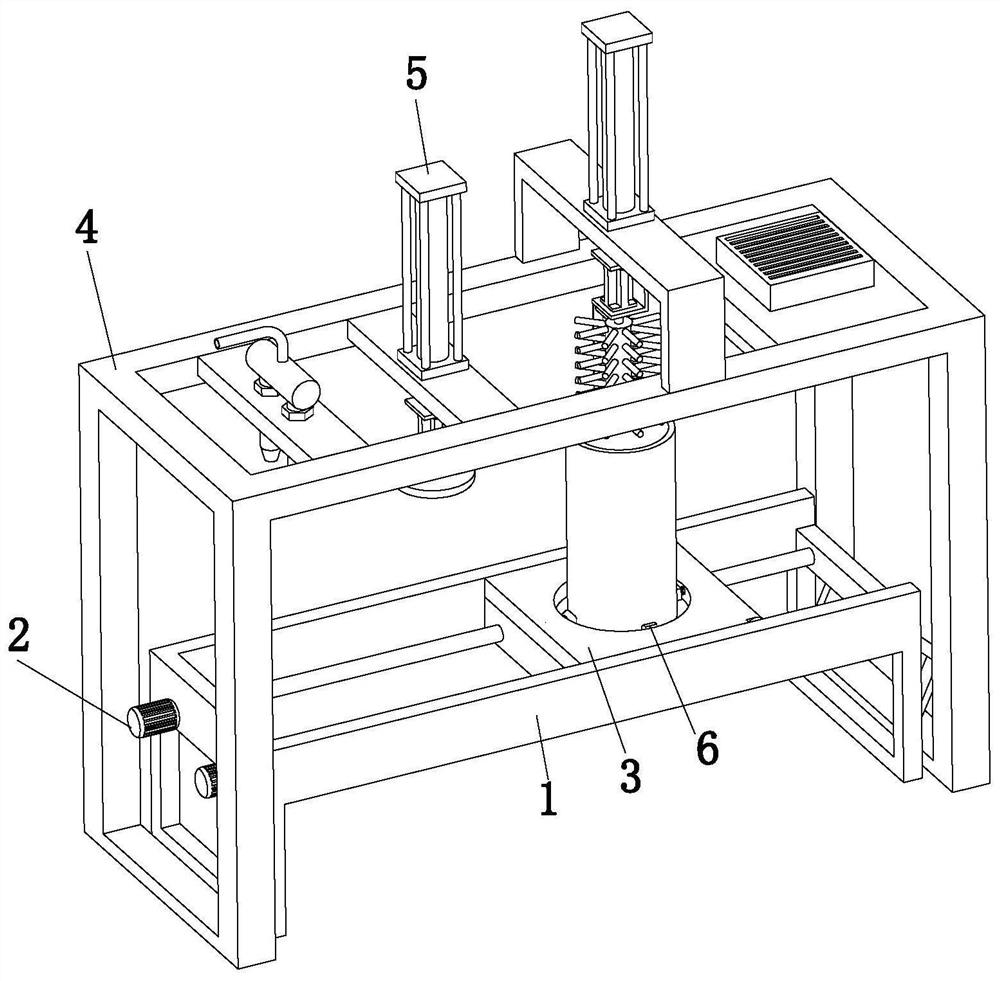 Lubricating oil barrel cleaning device